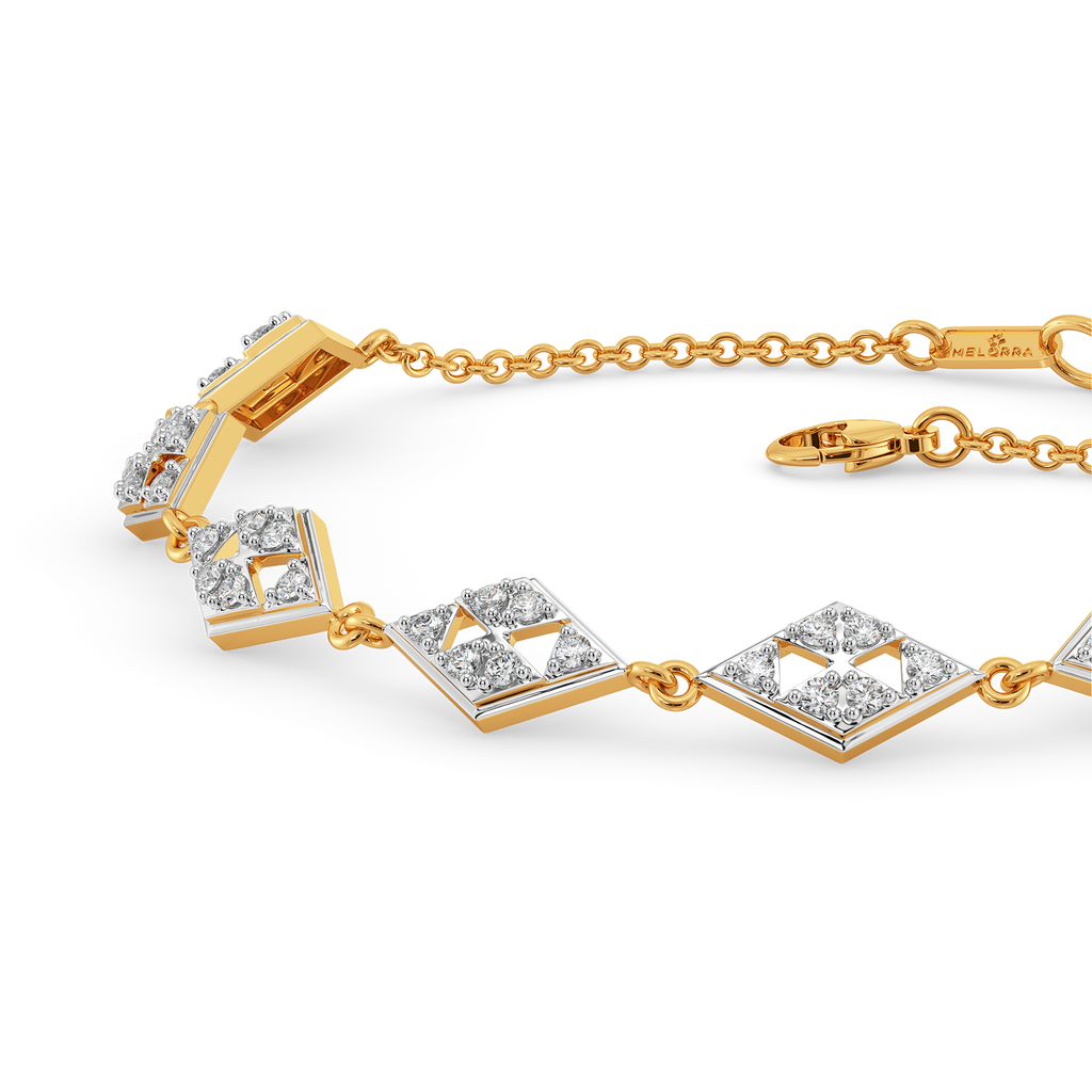 Retro Chequers Diamond Bracelets