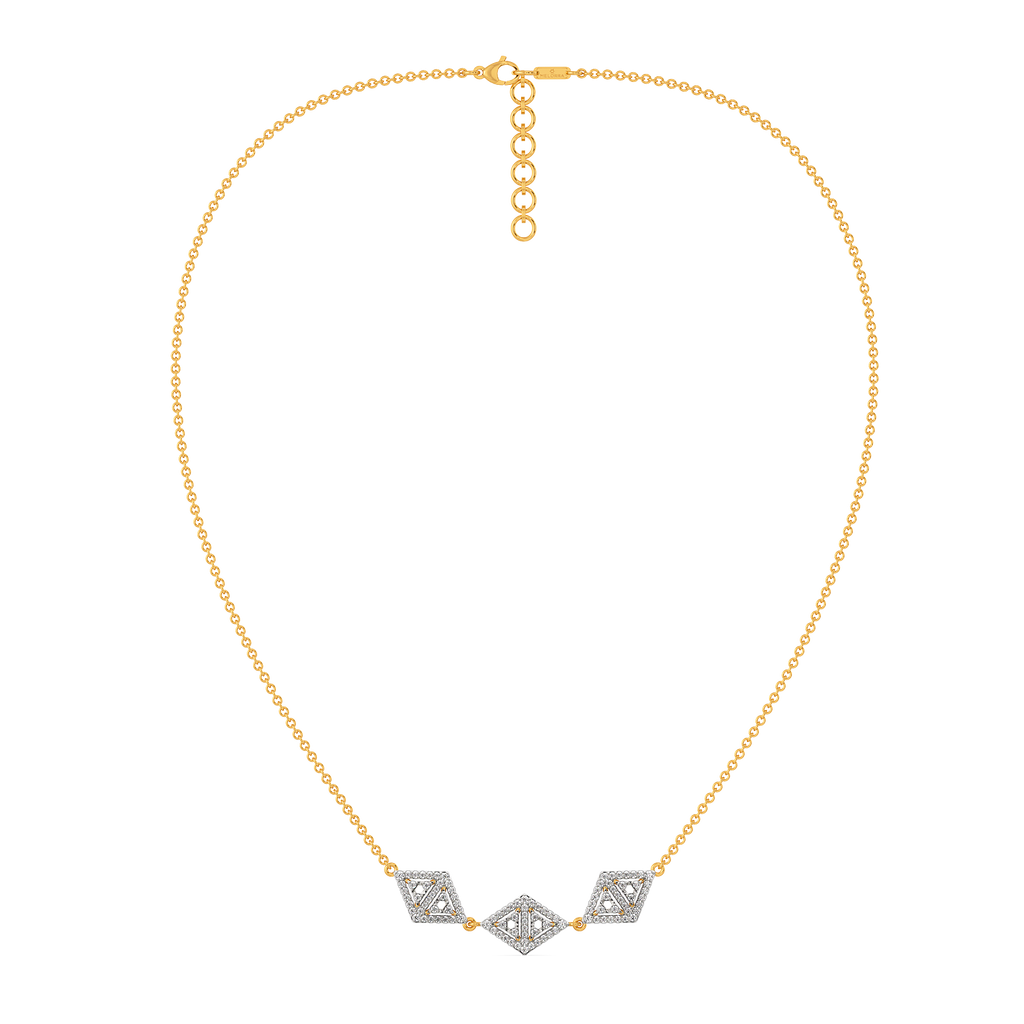 Retro Chequers Diamond Necklaces