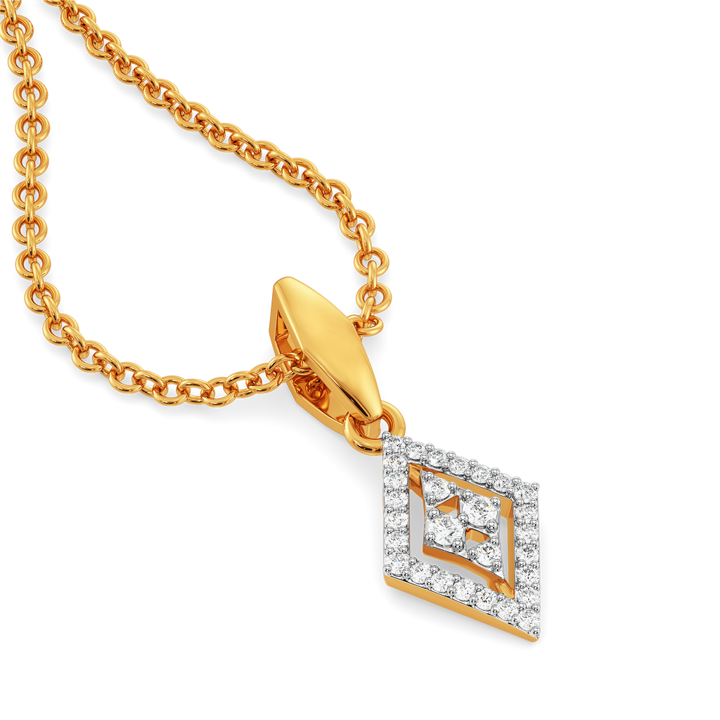 Retro Chequers Diamond Pendants