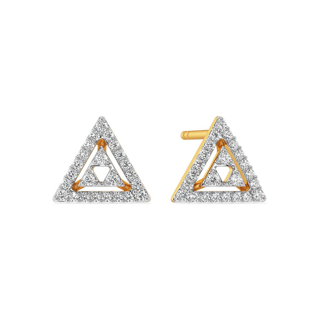 Retro Chequers Diamond Earrings