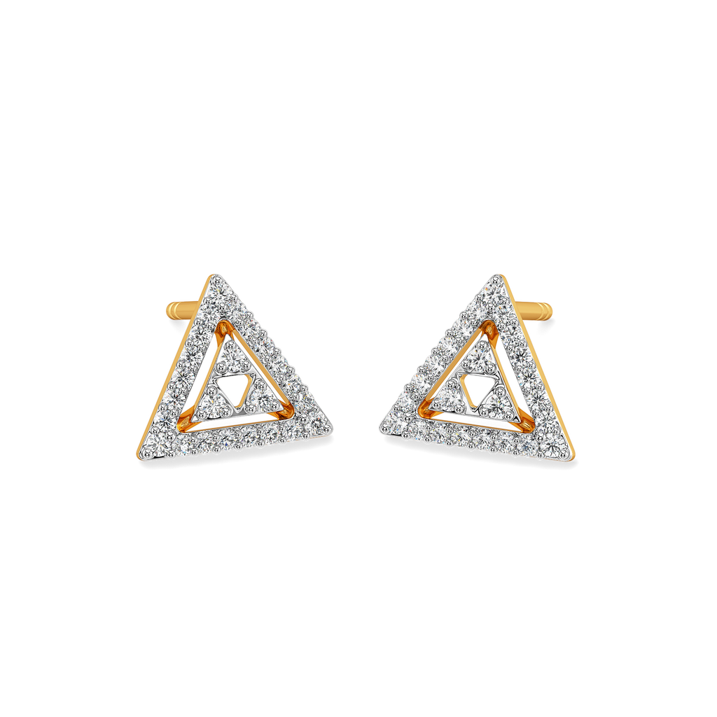 Retro Chequers Diamond Earrings