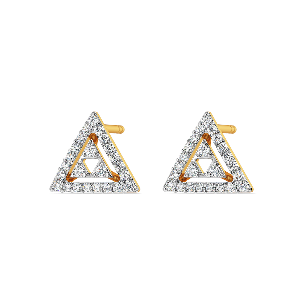 Retro Chequers Diamond Earrings