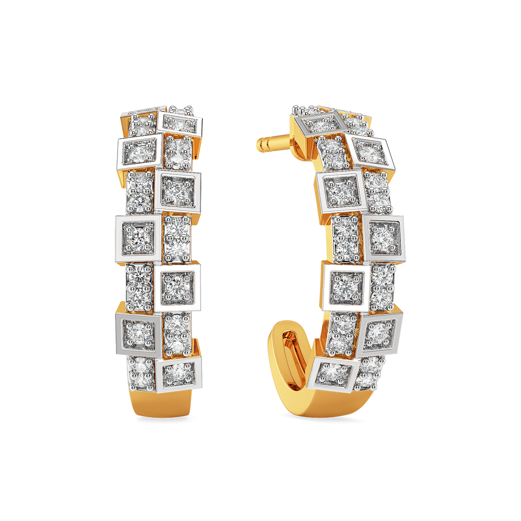 Retro Modern Diamond Earrings
