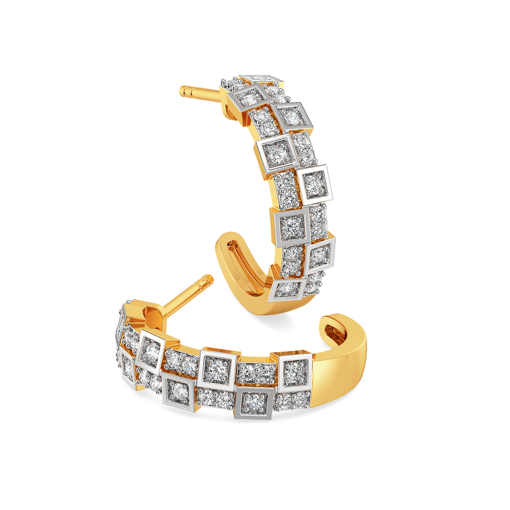 Retro Modern Diamond Earrings