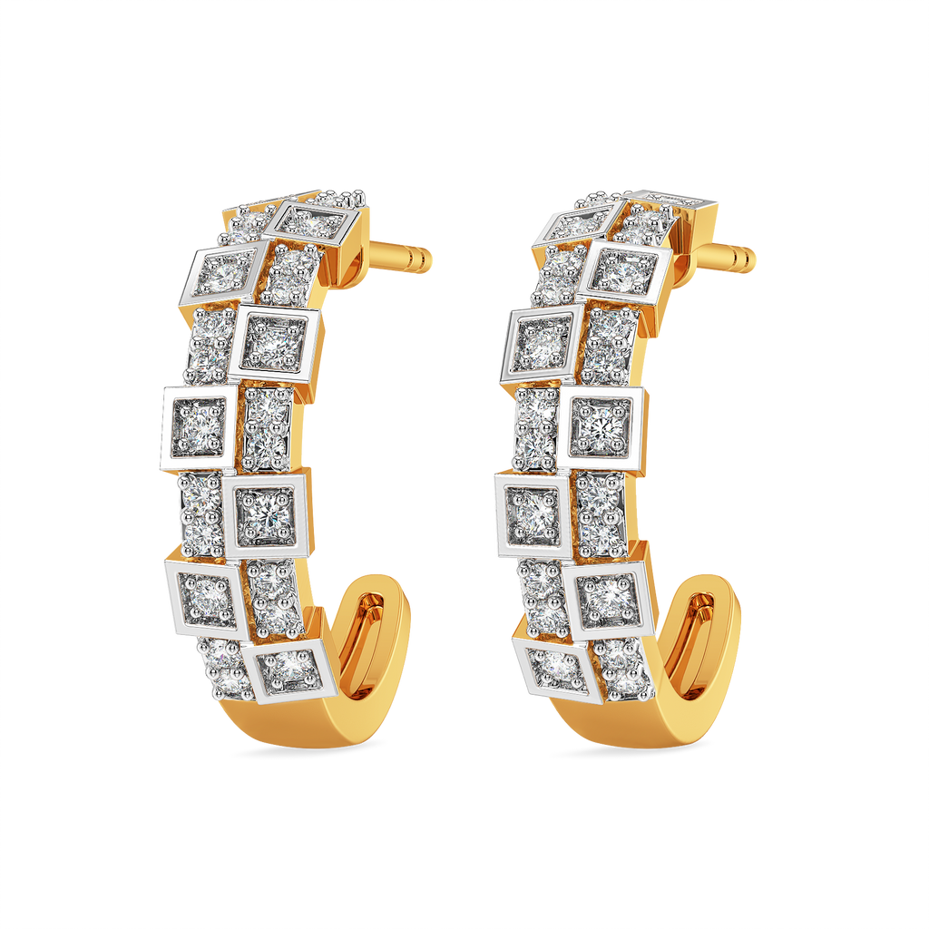 Retro Modern Diamond Earrings