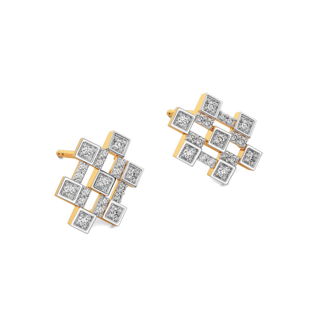 Retro Modern Diamond Earrings