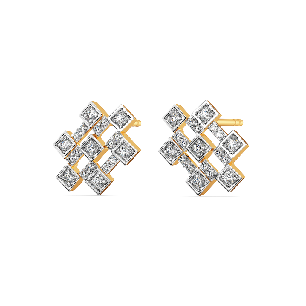 Retro Modern Diamond Earrings