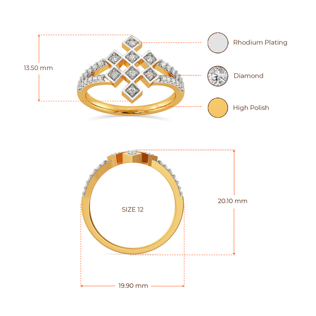 Structured Checks Diamond Rings image