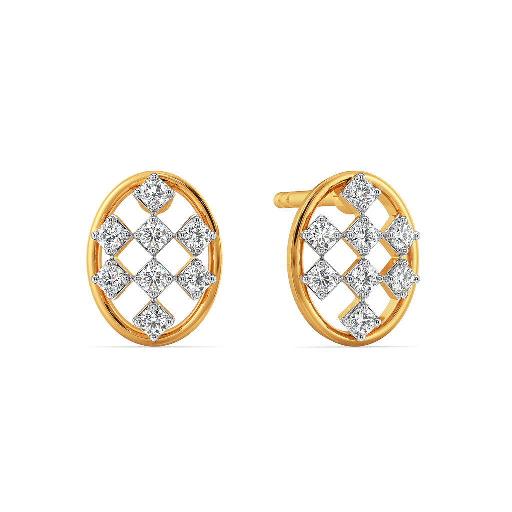 Redefining Checks Diamond Earrings