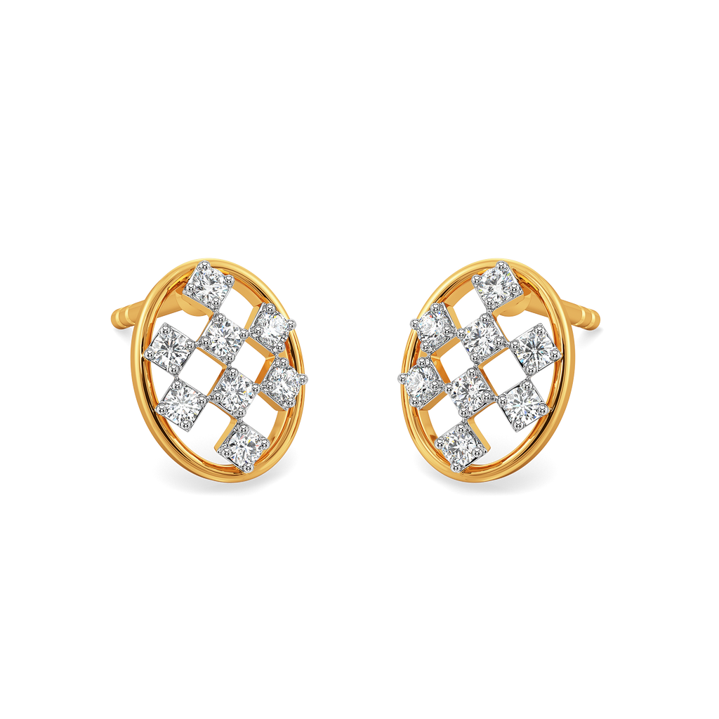 Redefining Checks Diamond Earrings