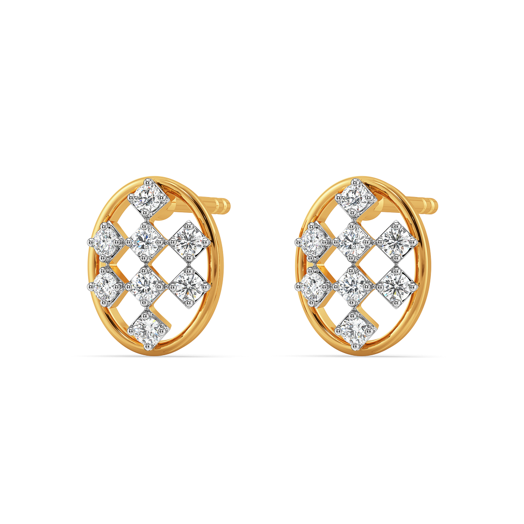 Redefining Checks Diamond Earrings