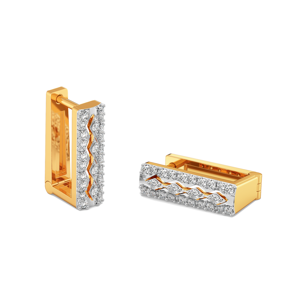 Checks in the Box Diamond Earrings