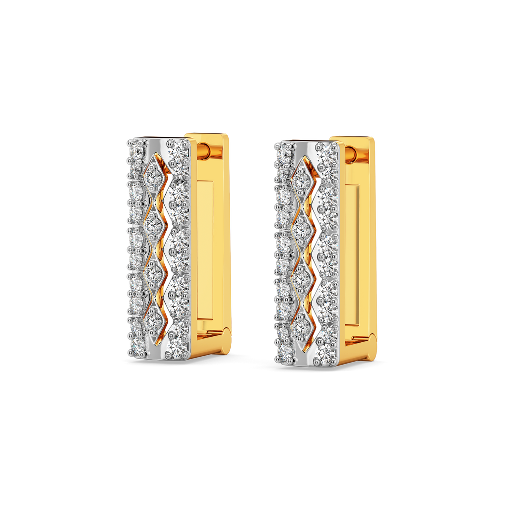 Checks in the Box Diamond Earrings