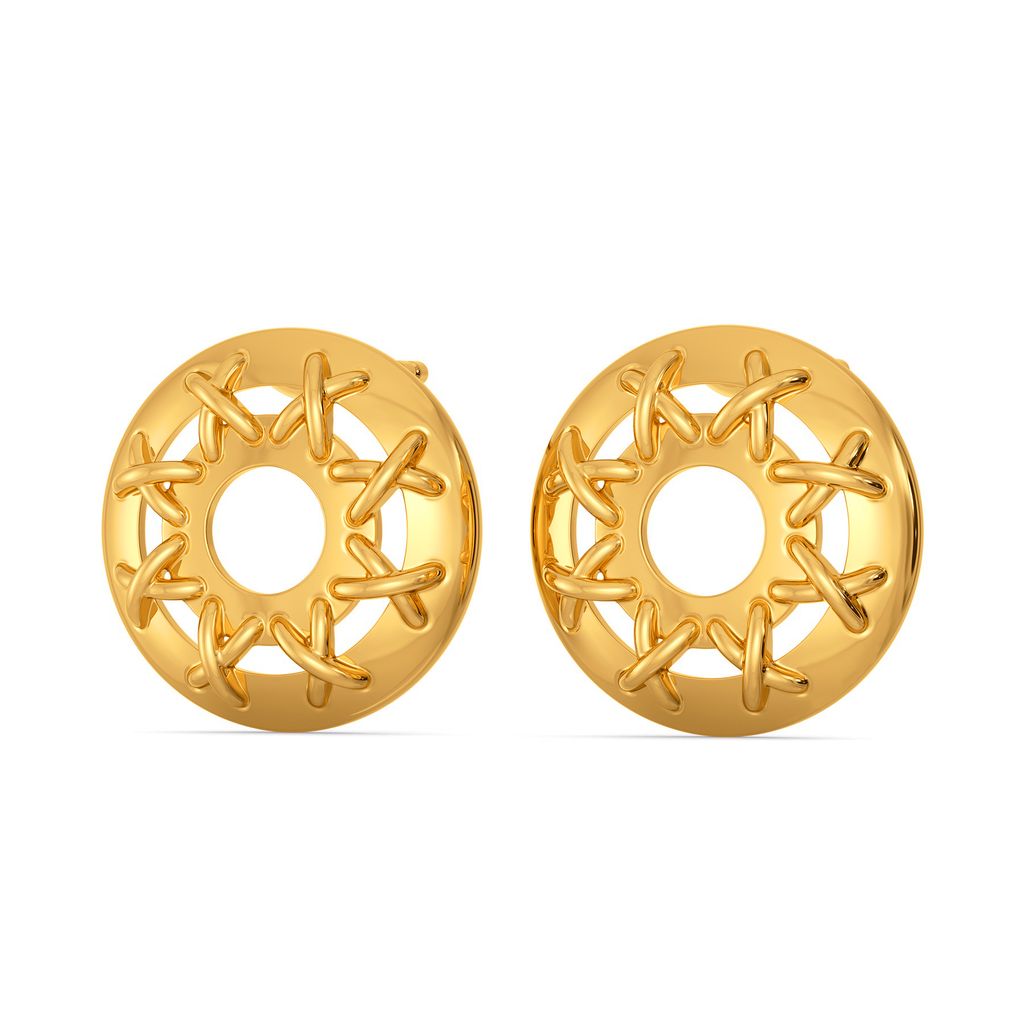 Stitch in Time Gold Earrings