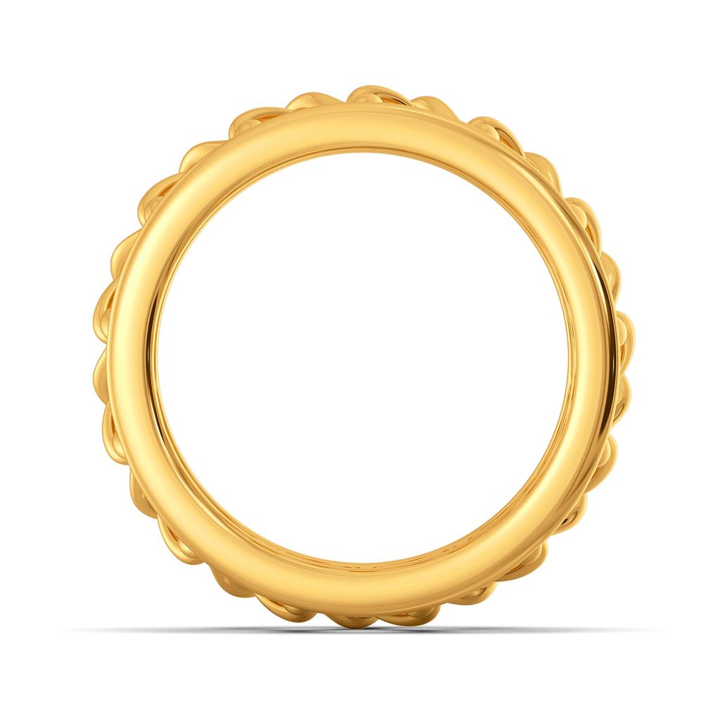 A Stitch Knot Gold Rings image