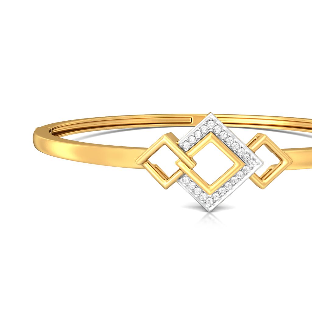 Squared away Diamond Bangles