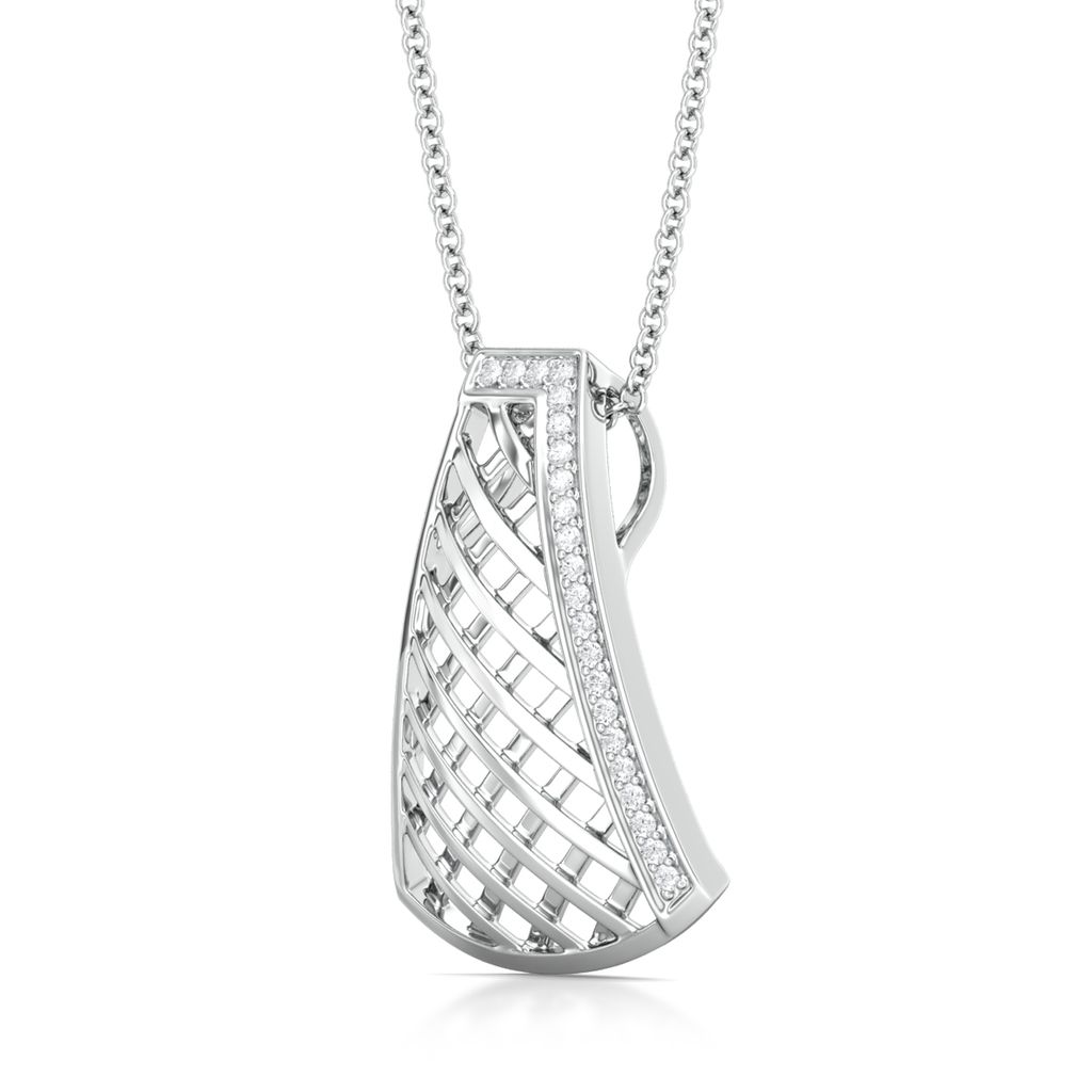 Cross-Hatch Diamond Pendants
