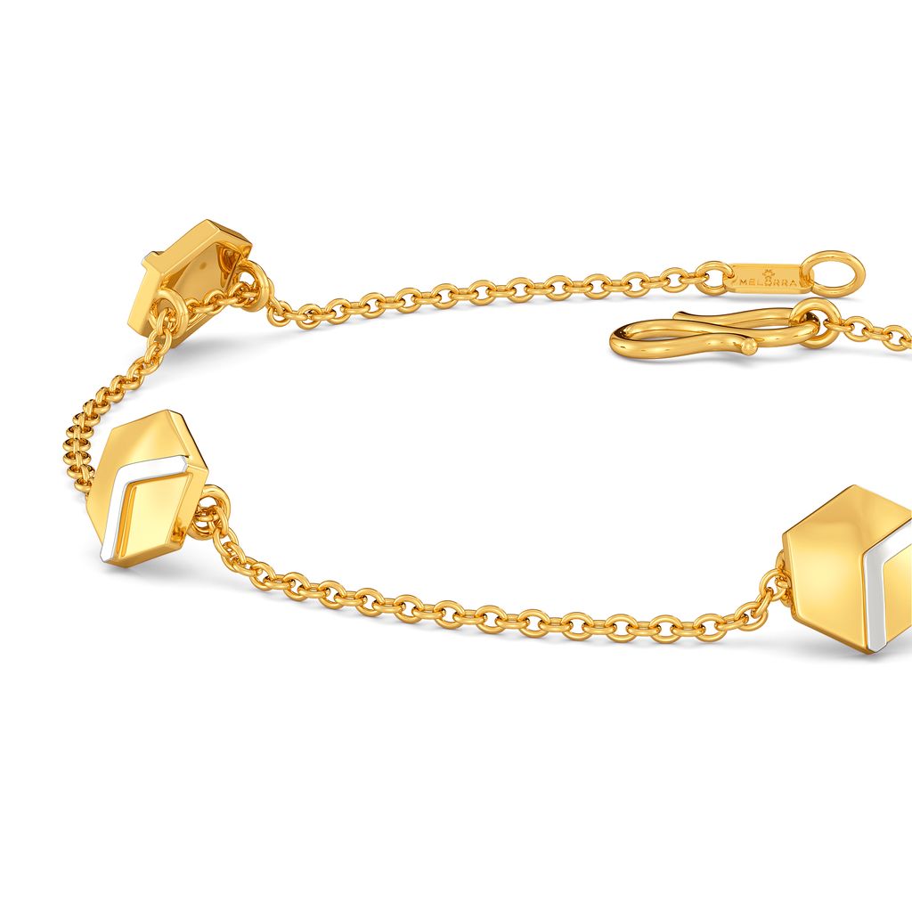 Hexa-Face Gold Bracelets