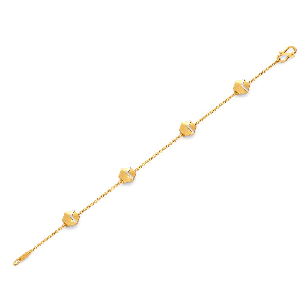 Hexa-Face Gold Bracelets