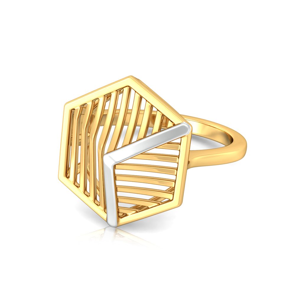 Hexa-Face Gold Rings image