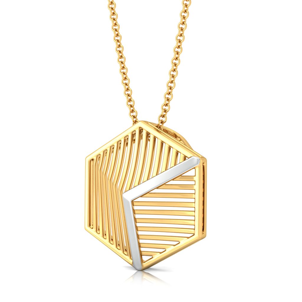 Hexa-Face Gold Pendants