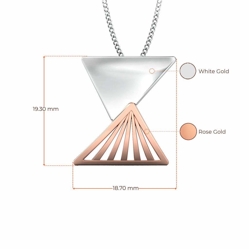 Triangular Drift Gold Pendants