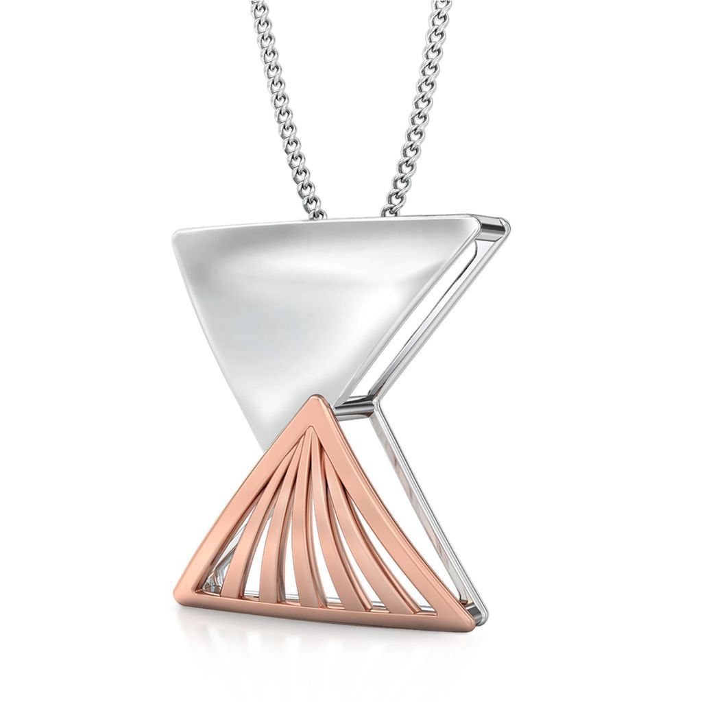 Triangular Drift Gold Pendants