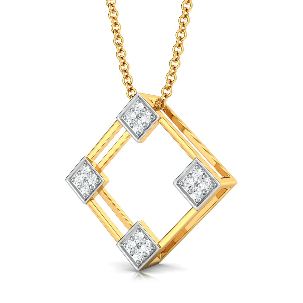 Square Lair Diamond Pendants