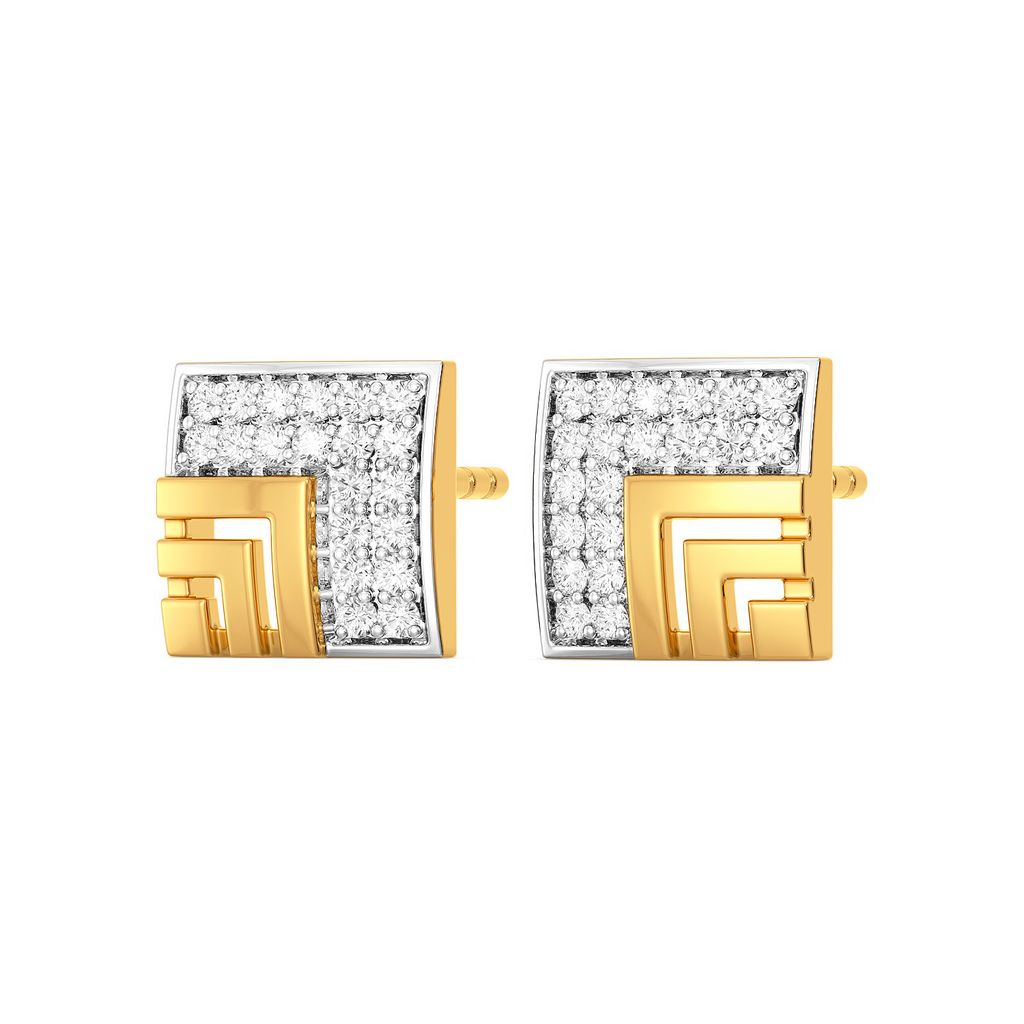 Pair the Square Diamond Earrings