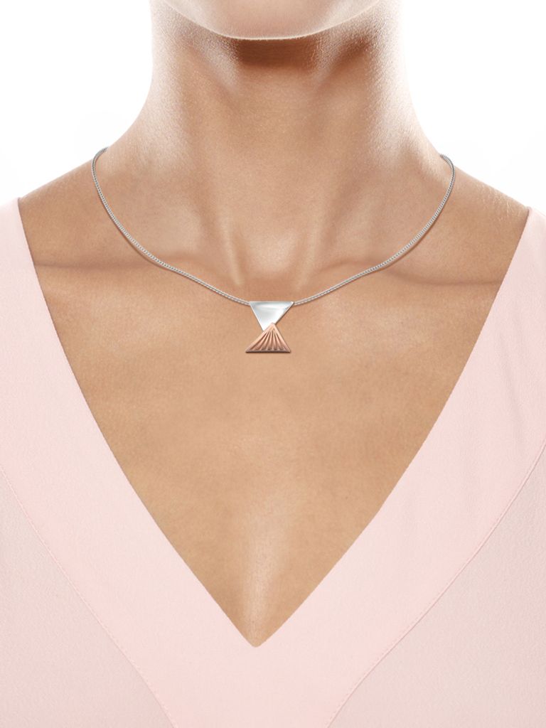 Triangular Drift Gold Pendants