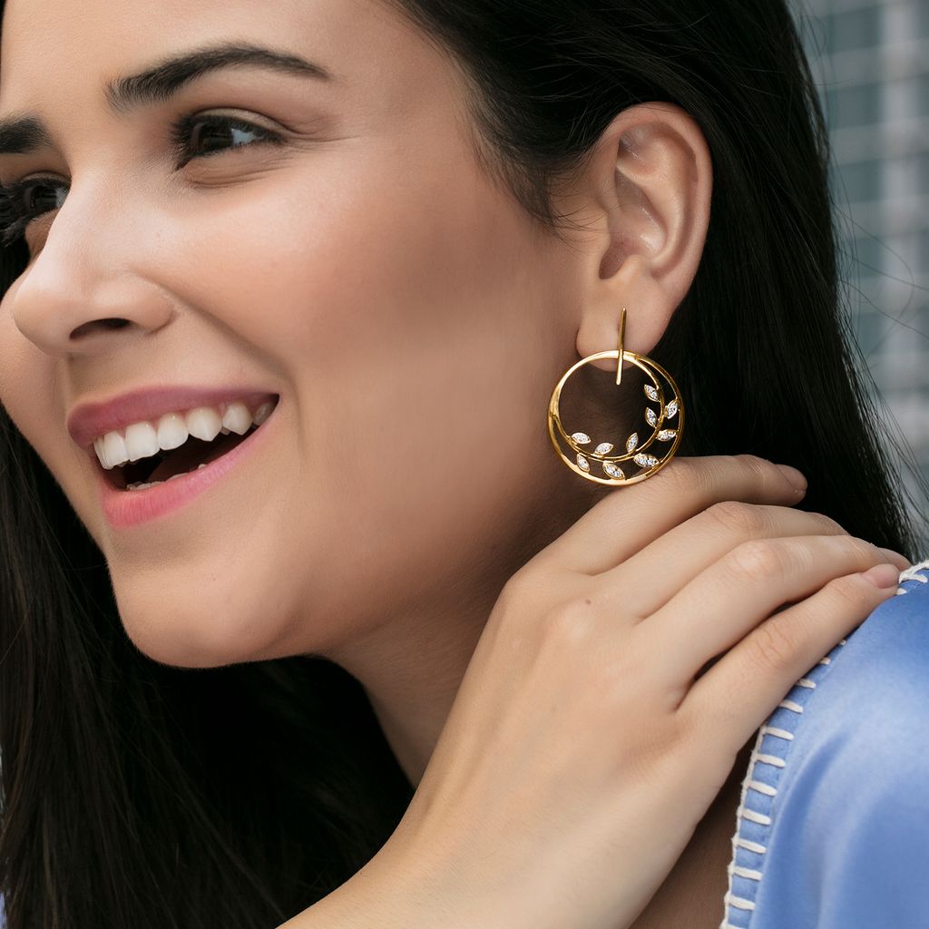 Leaves of Paradise Diamond Earrings