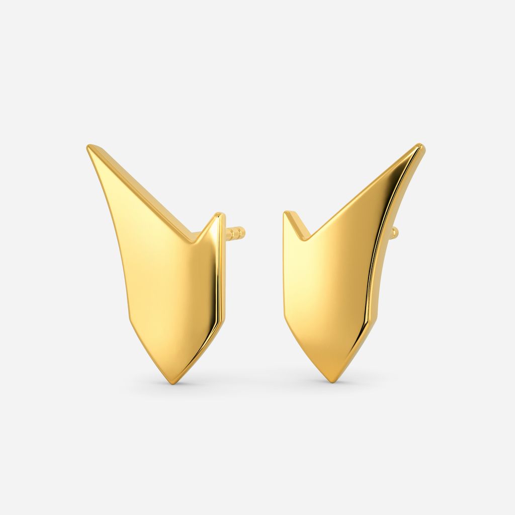 Fiercely Feline Gold Earrings