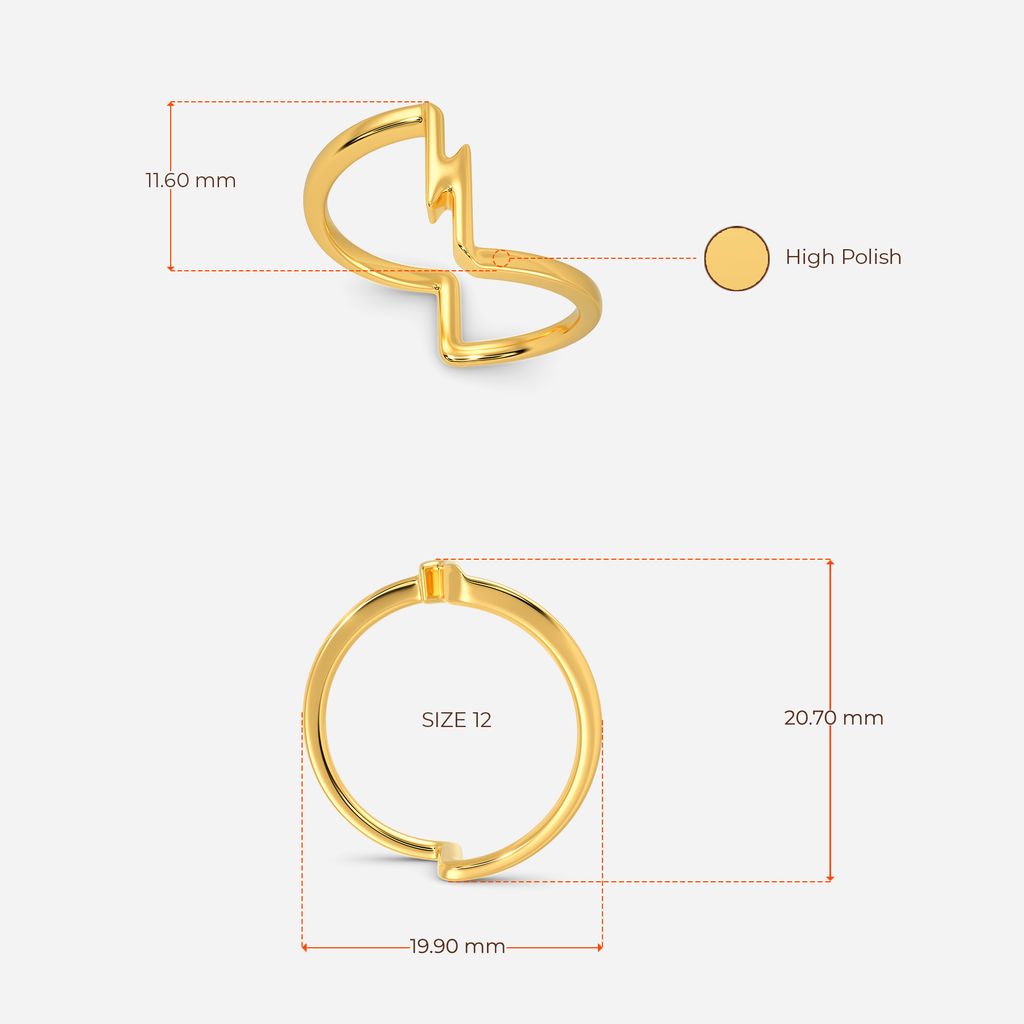 Skinny Fit Gold Rings image