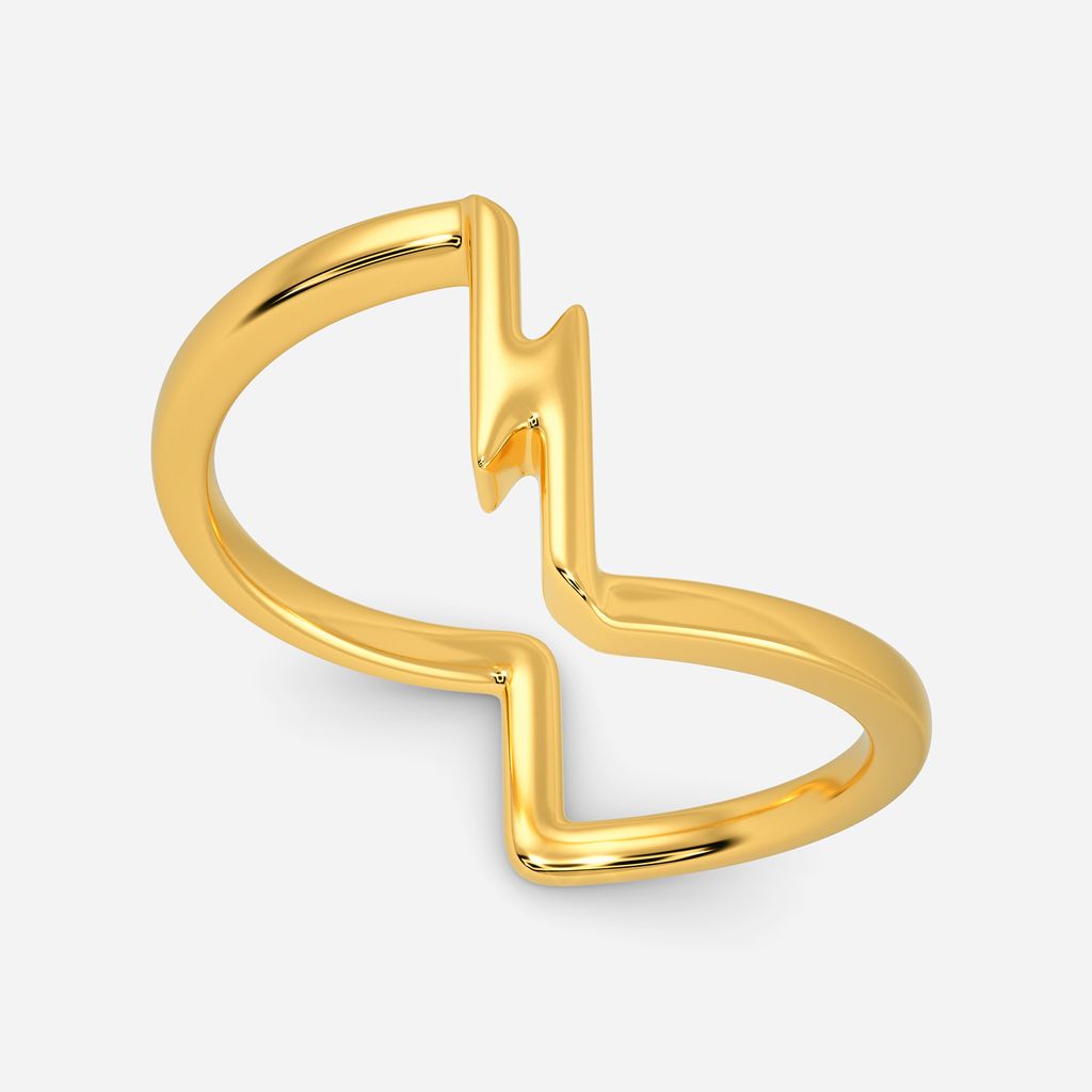 Skinny Fit Gold Rings alternate view 3