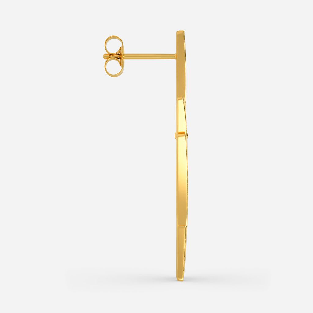 Bold Bolts Gold Earrings