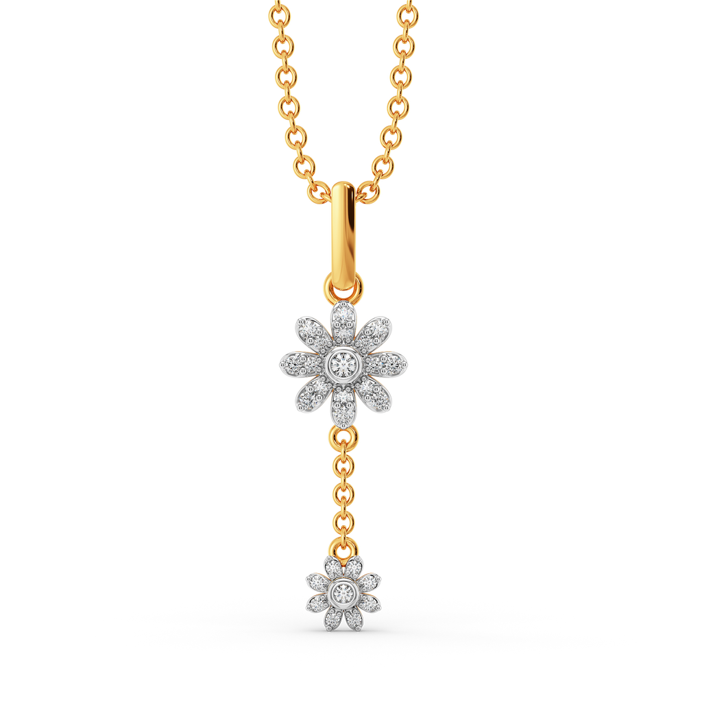 Whimsical Chintz Diamond Pendants