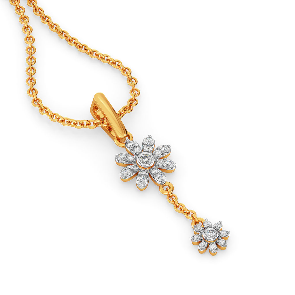 Whimsical Chintz Diamond Pendants