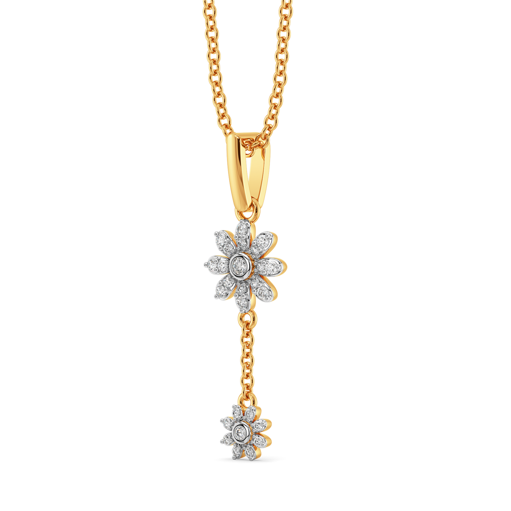 Whimsical Chintz Diamond Pendants