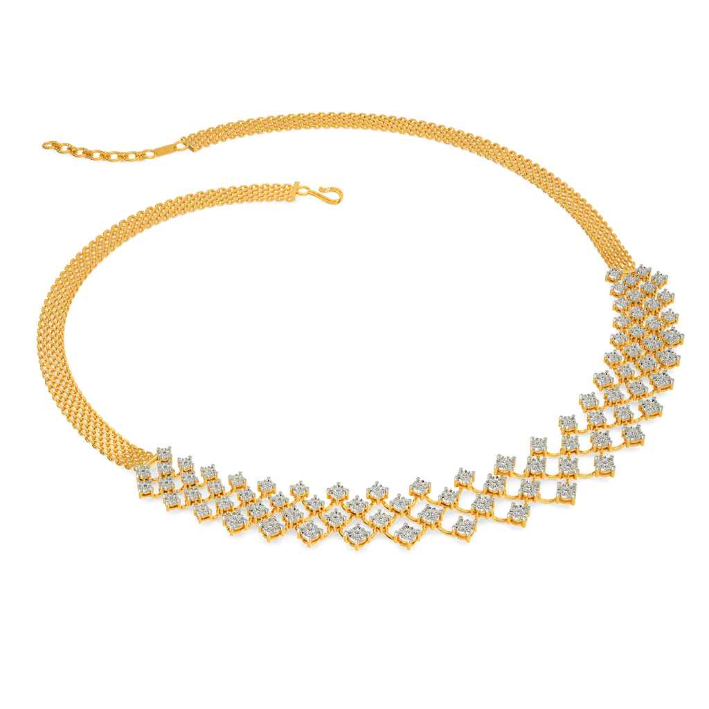 Mesh Sparkle Diamond Necklaces