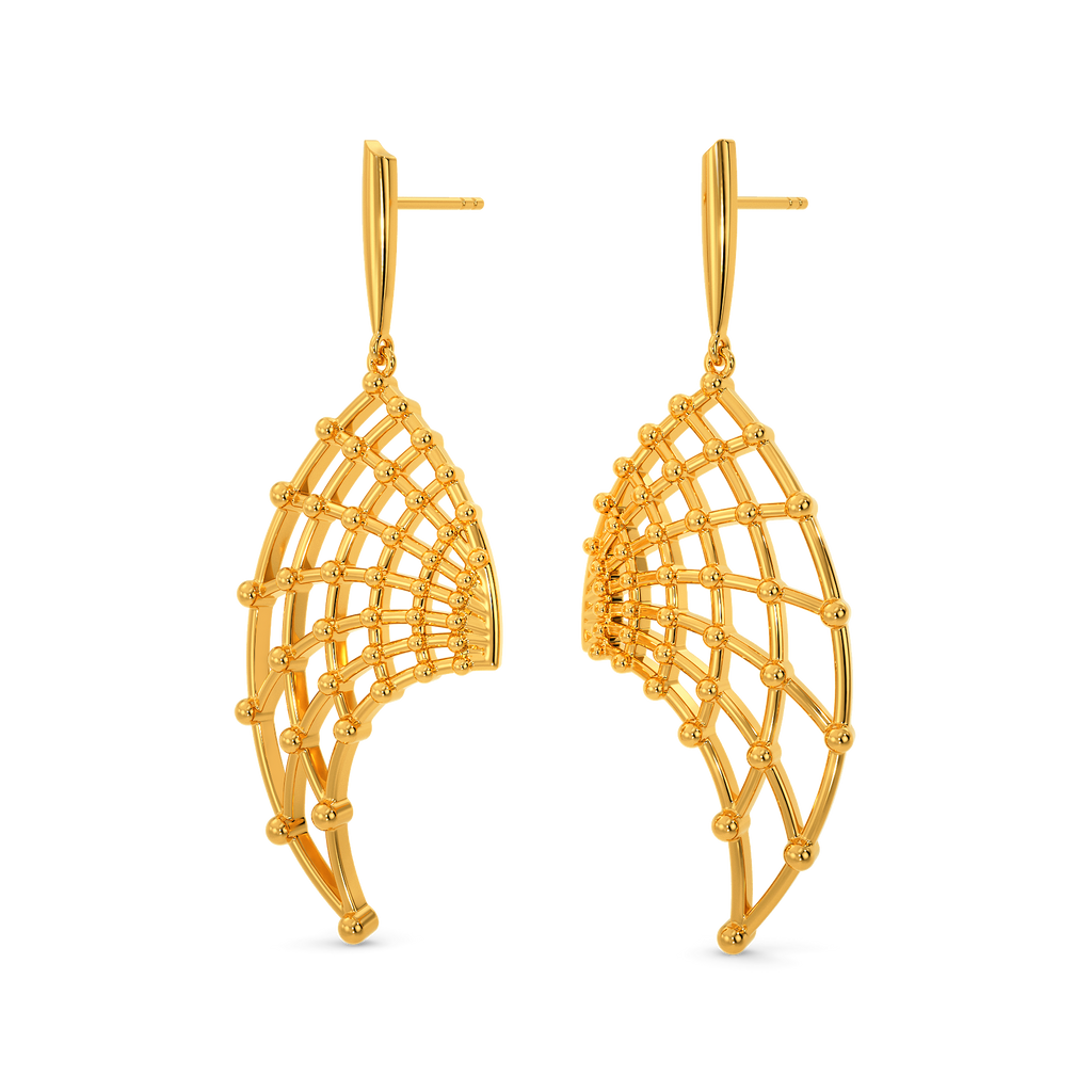 In A Party Mood Gold Earrings