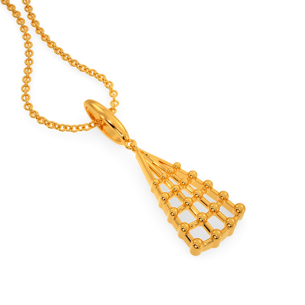 Mesh Shine Gold Pendants