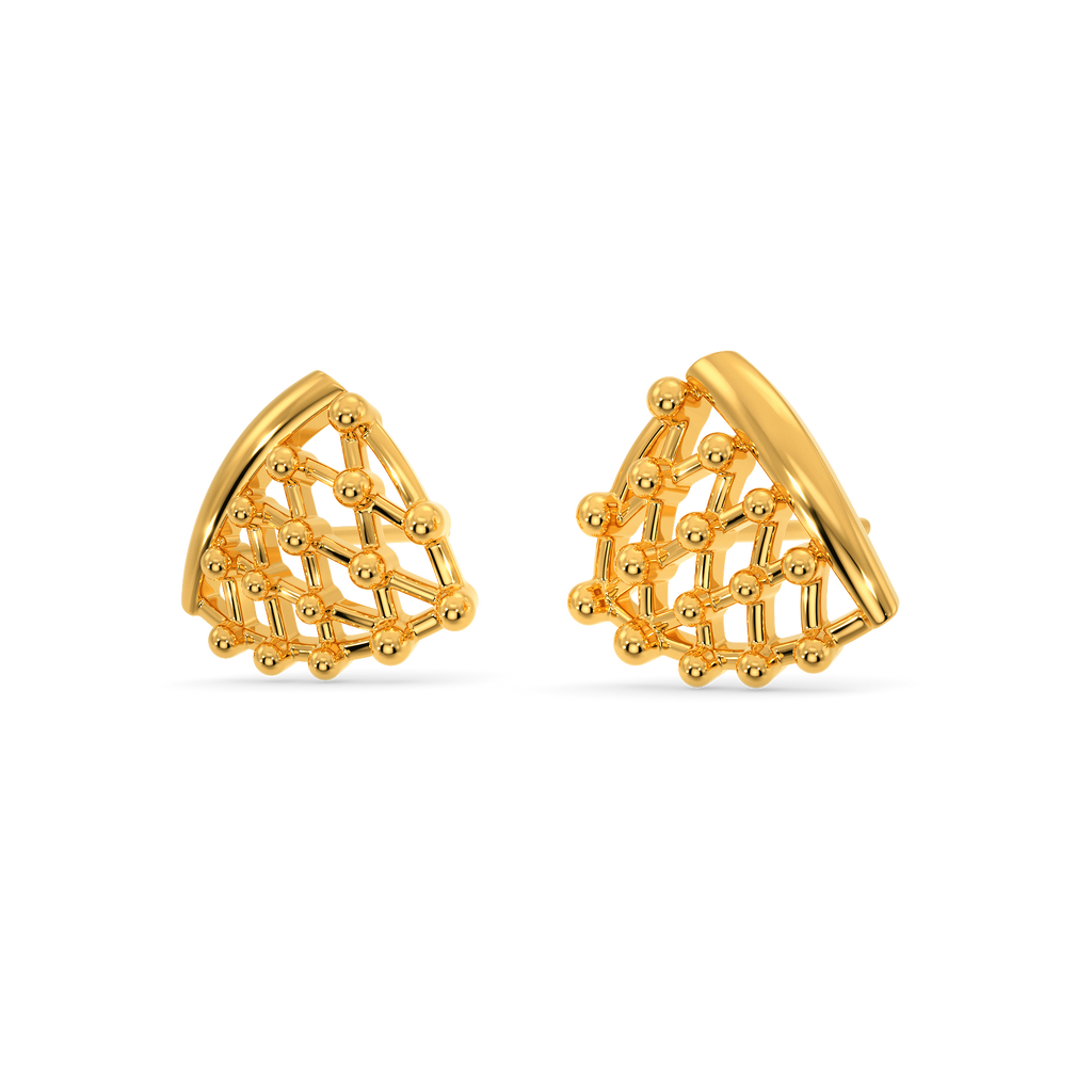 Mesh Shine Gold Earrings