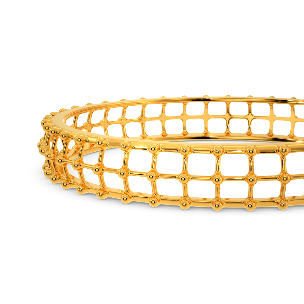 Mesh Shine Gold Bangles