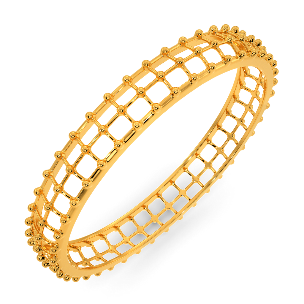 Mesh Shine Gold Bangles