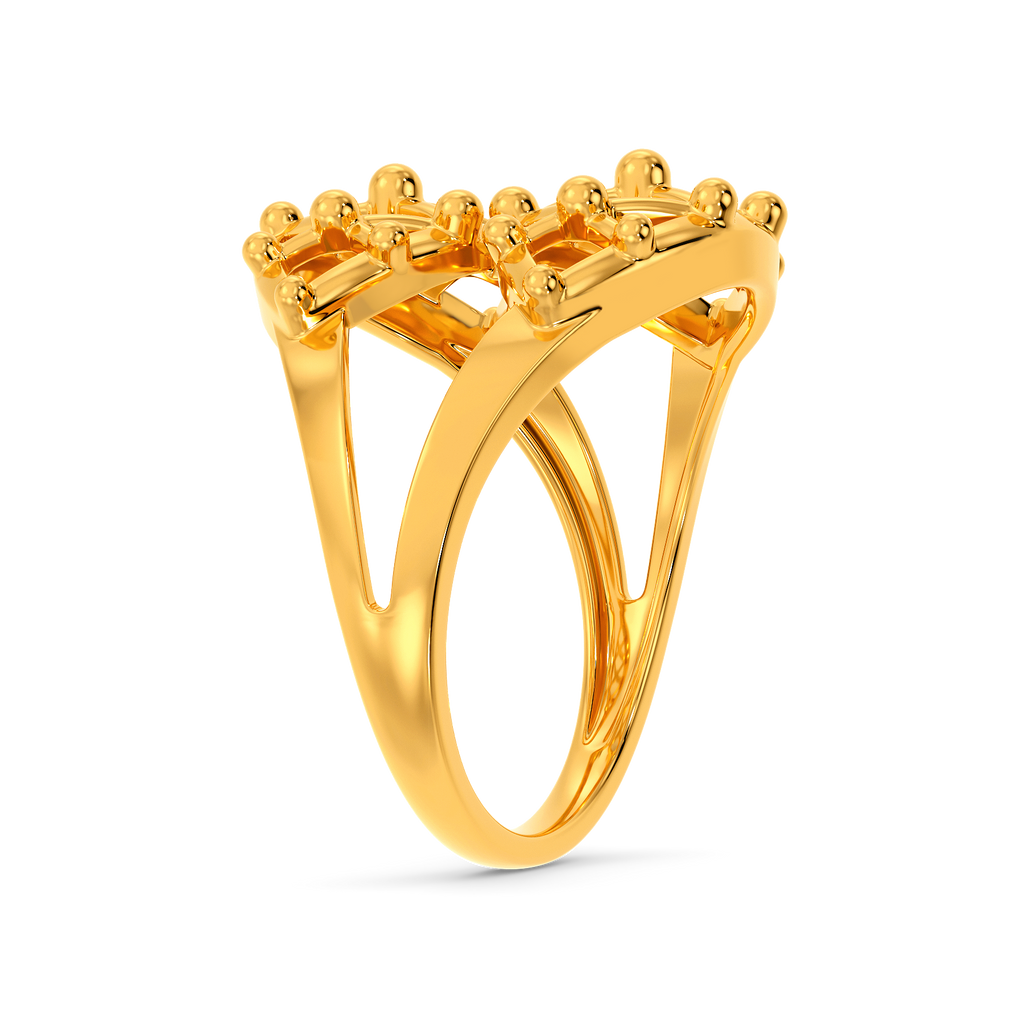 Slay In Sparkles Gold Rings image