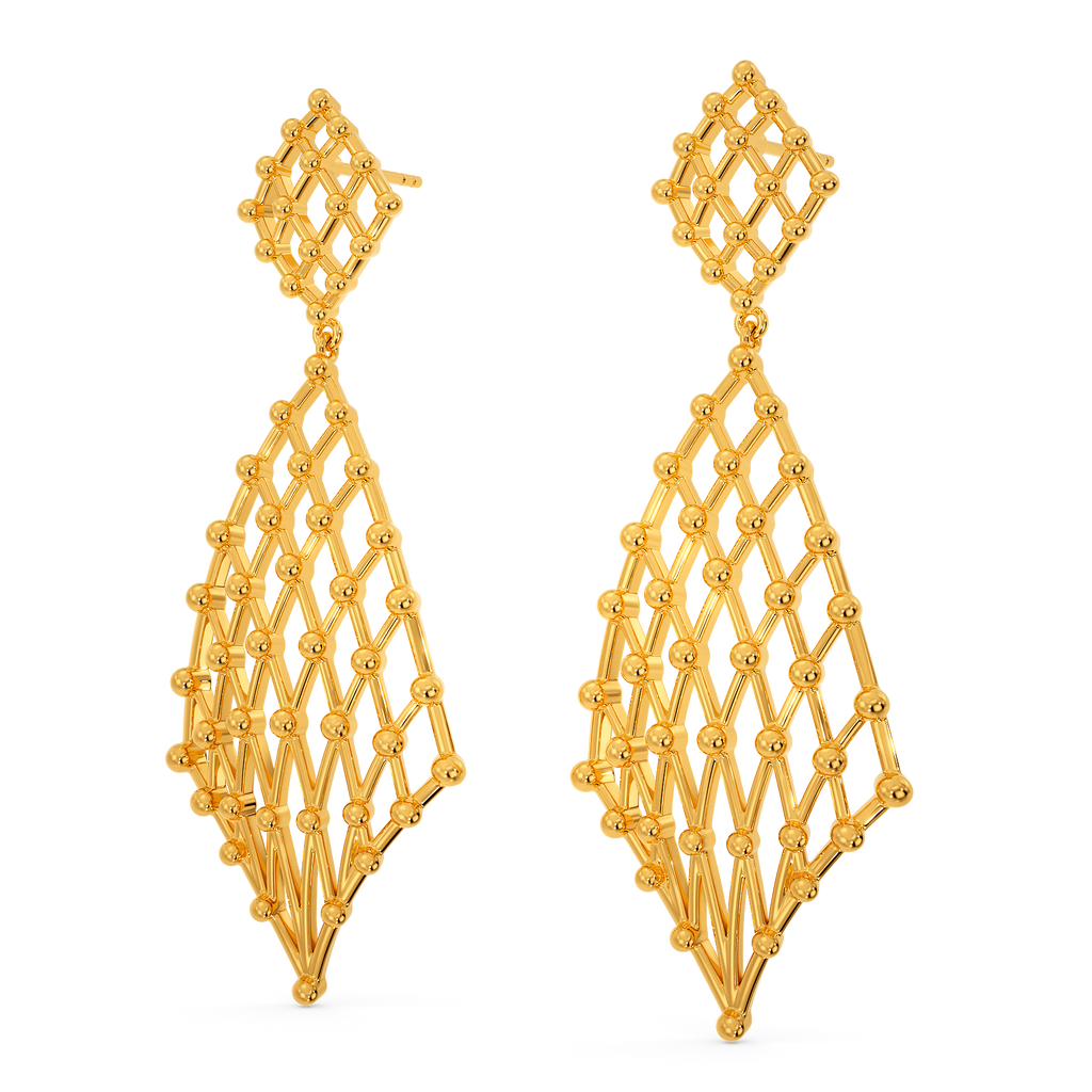 Enchanting Sparkle Gold Earrings