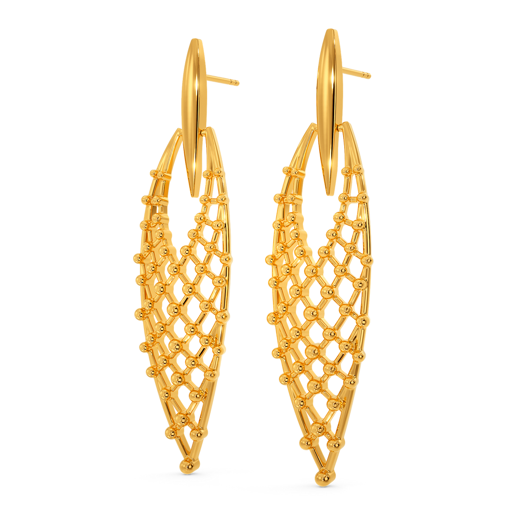 Bold N Slinky Gold Earrings