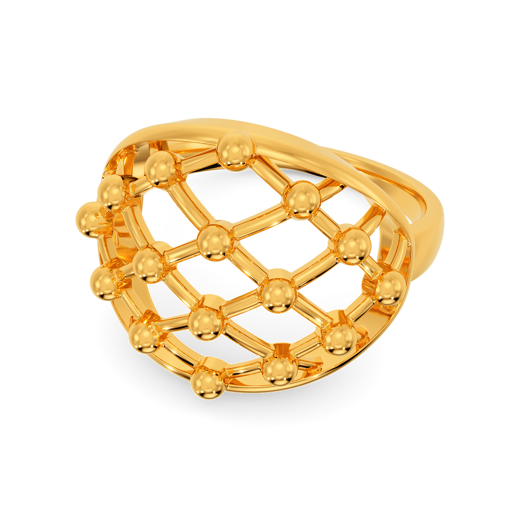 Bold N Slinky Gold Rings alternate view 2