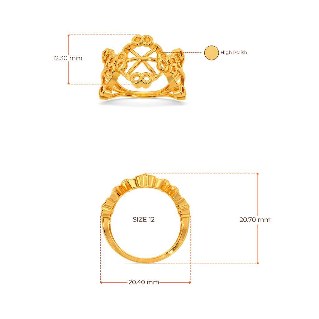 Cora Crochet Gold Rings image