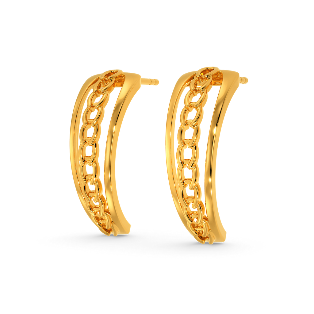 Crochet Mania Gold Earrings